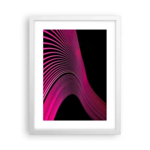 Poster in cornice bianca - Il viale della luce - 30x40 cm