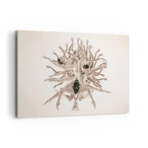 Quadro su tela - Stampe su Tela - Composizione astratta di ballerini in movimento - 120x80cm - Fiorendo nella danza - Decorazione murale moderna per soggiorno e camera da letto ARTTOR