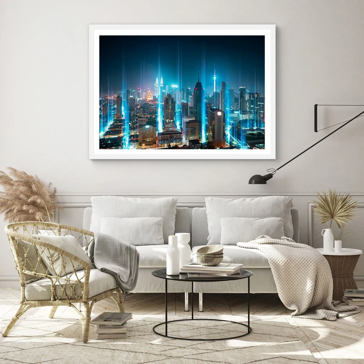 Poster in cornice bianca - Da Berlino al cielo - 40x30 cm