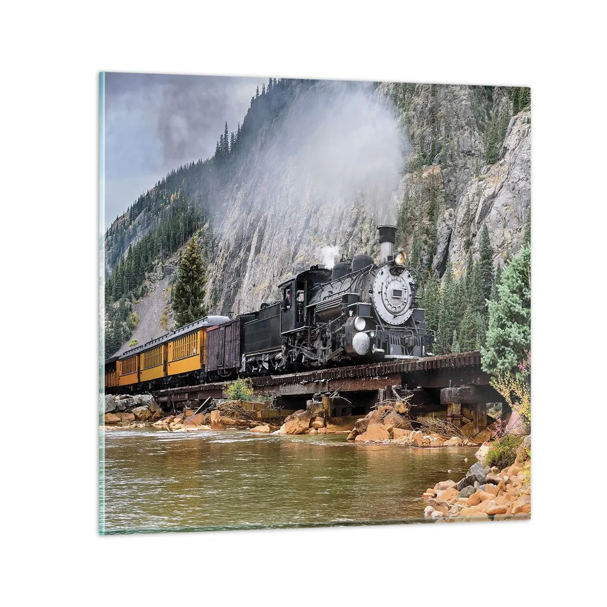 Quadro su vetro - Dove andiamo? - 60x60 cm