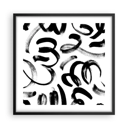 Poster in cornice nera - Nero su bianco - 50x50 cm