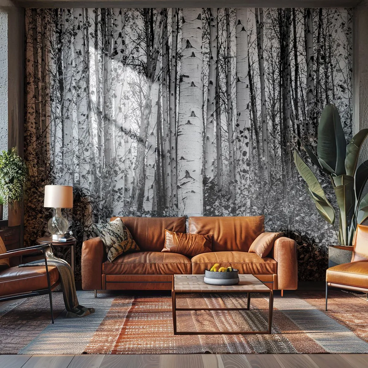 Fotomurali Premium Sand - Colonnato di betulle - foresta, Betulla, Natura - 250x175 cm