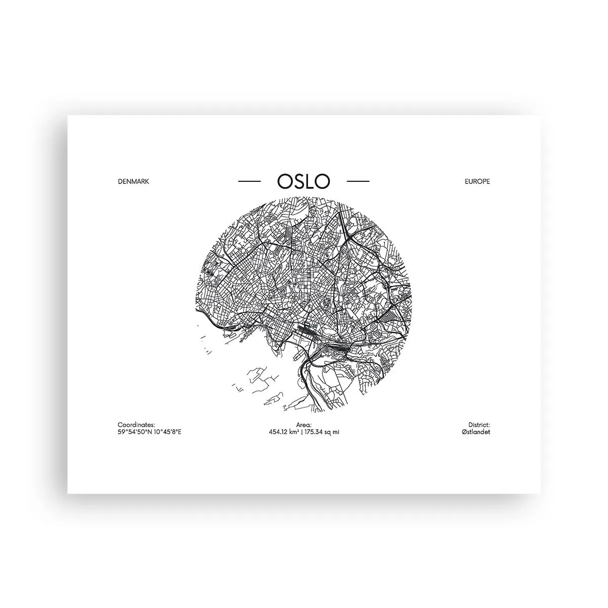 Poster - Anatomia di Oslo - 50x40 cm