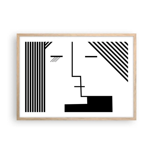 Poster in cornice rovere chiaro - Semplicemente un bacio - 70x50 cm