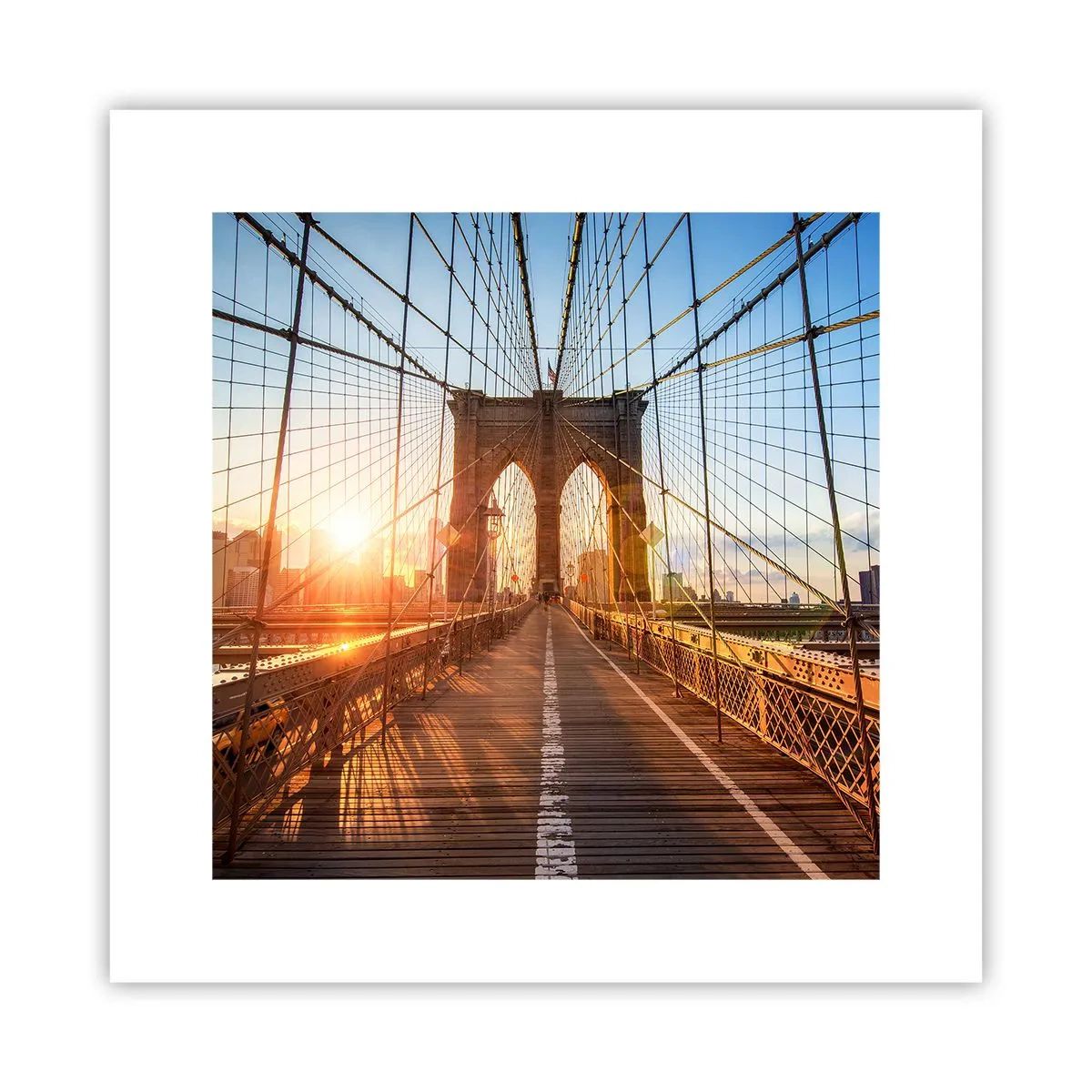 Poster - Sul ponte d'oro - 30x30 cm