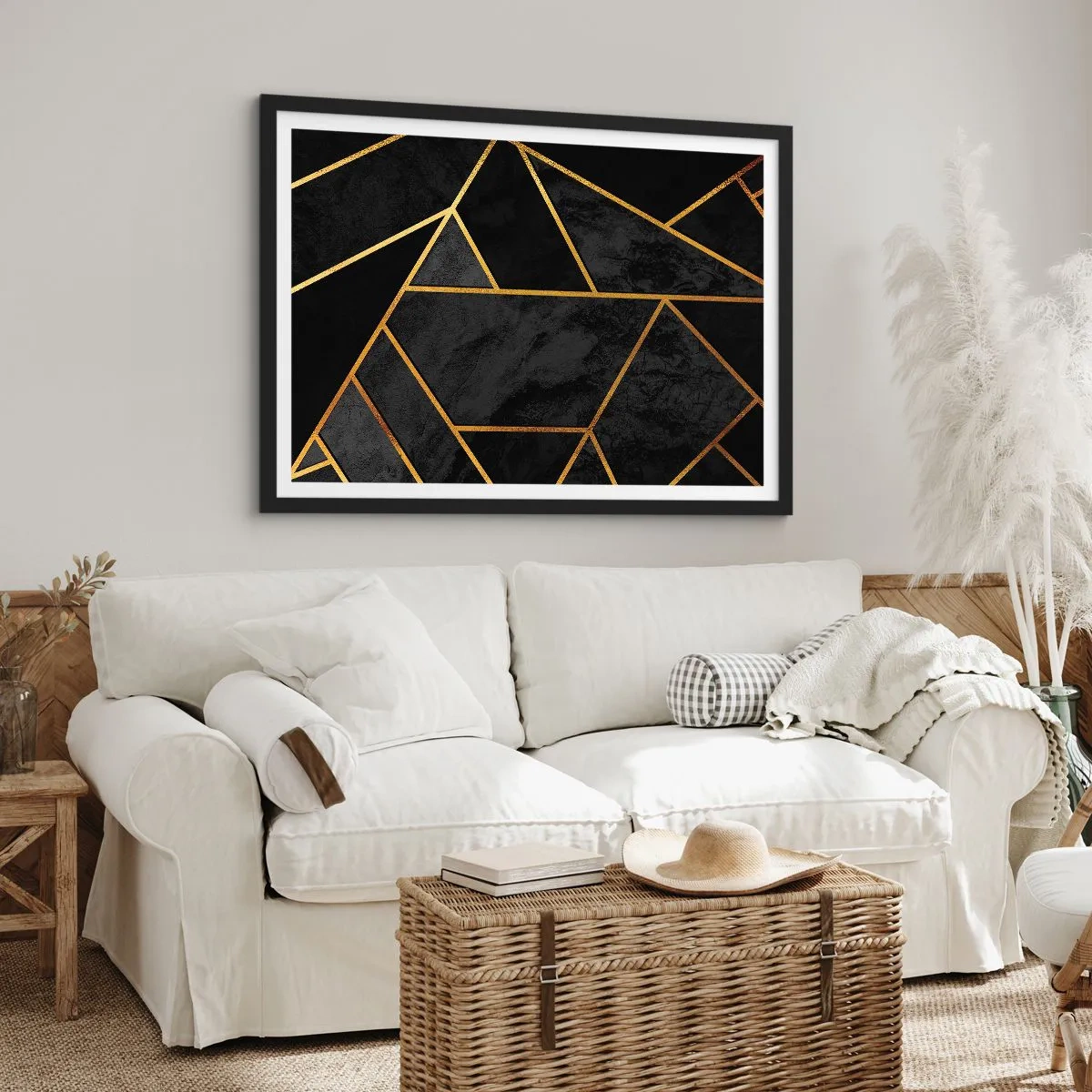 Poster in cornice nera - Oscurità e luce - 91x61 cm