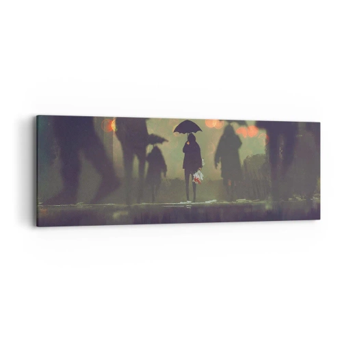 Quadro su tela - Stampe su Tela - Dalla prospettiva di una goccia di pioggia - 90x30 cm