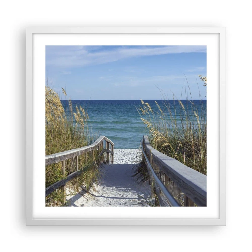 Poster in cornice bianca - Al sole, al vento - 50x50 cm