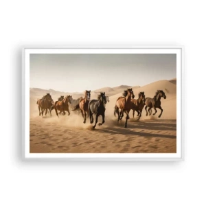 Poster in cornice bianca - Liberi come il vento - 100x70 cm