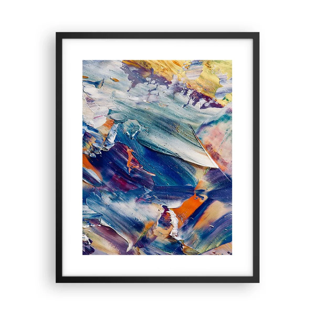 Poster in cornice nera - La confusione del colore - 40x50 cm