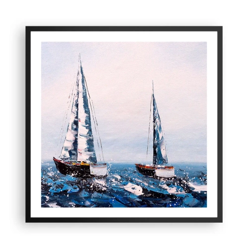 Poster in cornice nera - Fratellanza nel vento - 60x60 cm