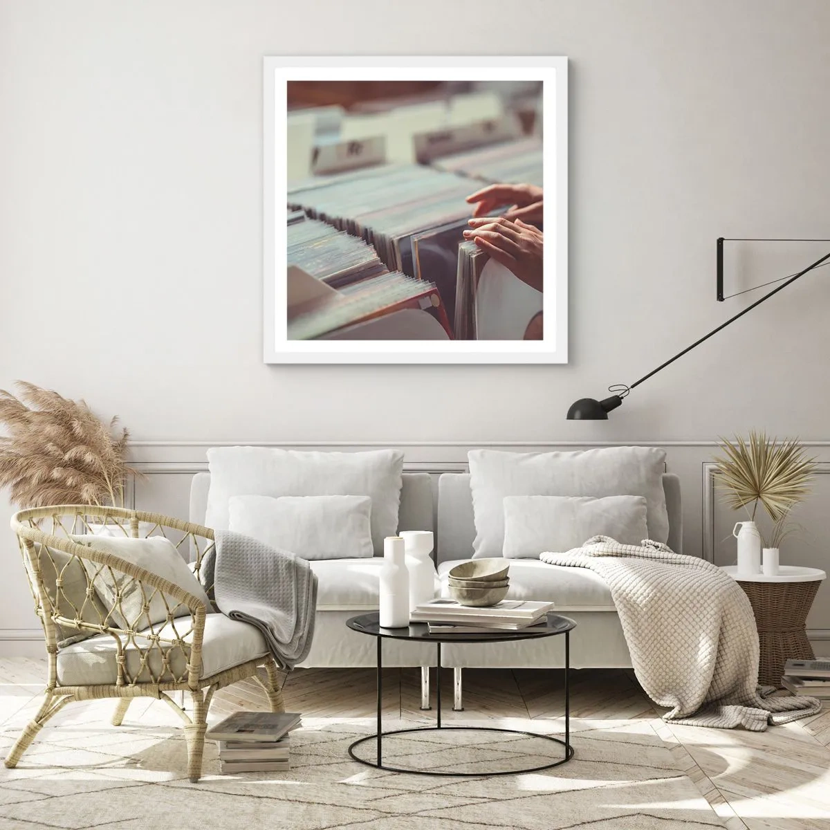 Poster in cornice bianca - Alla ricerca di emozioni - 60x60 cm
