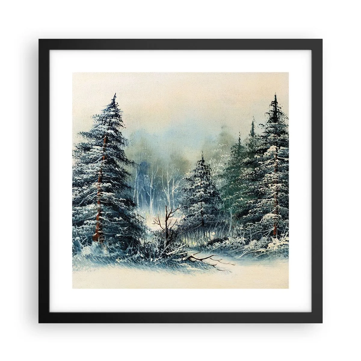 Poster in cornice nera - Pronti al Natale - 40x40 cm