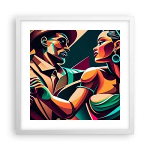Poster in cornice bianca - Al ritmo del cuore - 40x40 cm