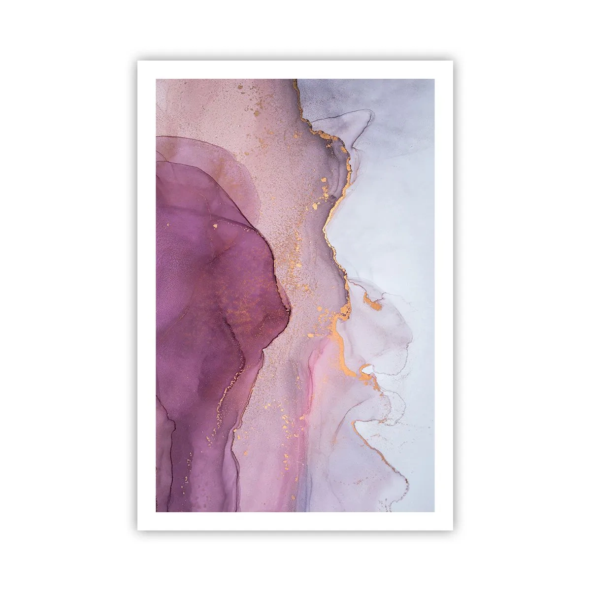 Poster - Onde di lilla e viola - 61x91 cm