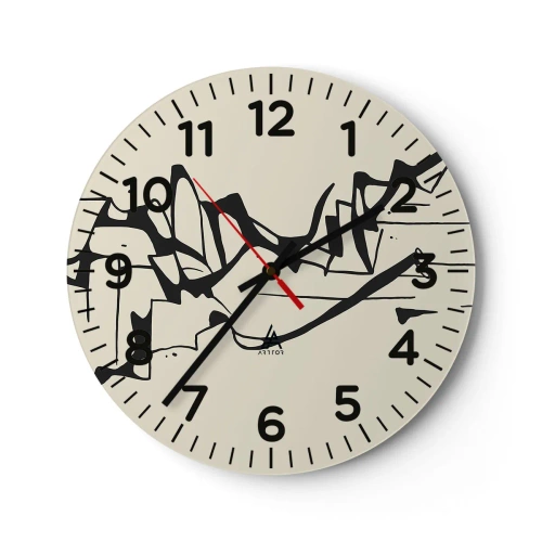 Orologio da parete - Orologio in Vetro - Forse è un paesaggio - 40x40 cm