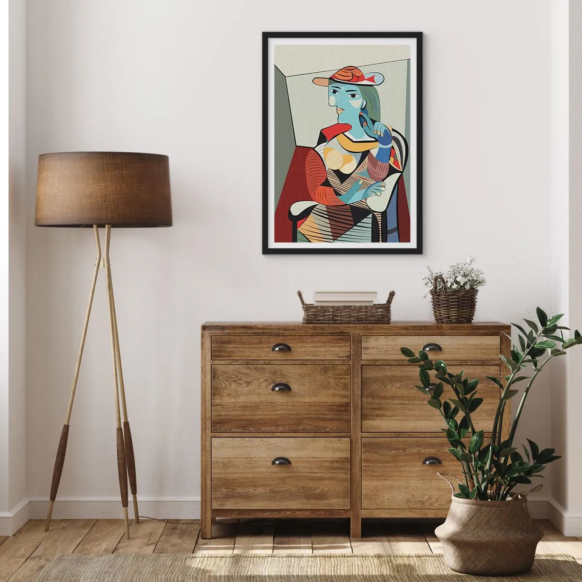 Poster in cornice nera - Con gli occhi di Picasso - 70x100 cm