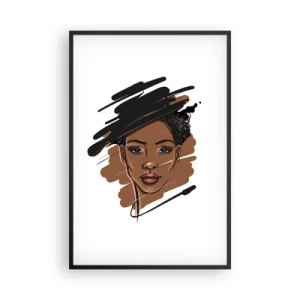 Poster in cornice nera - Dolce come la cioccolata - 61x91 cm