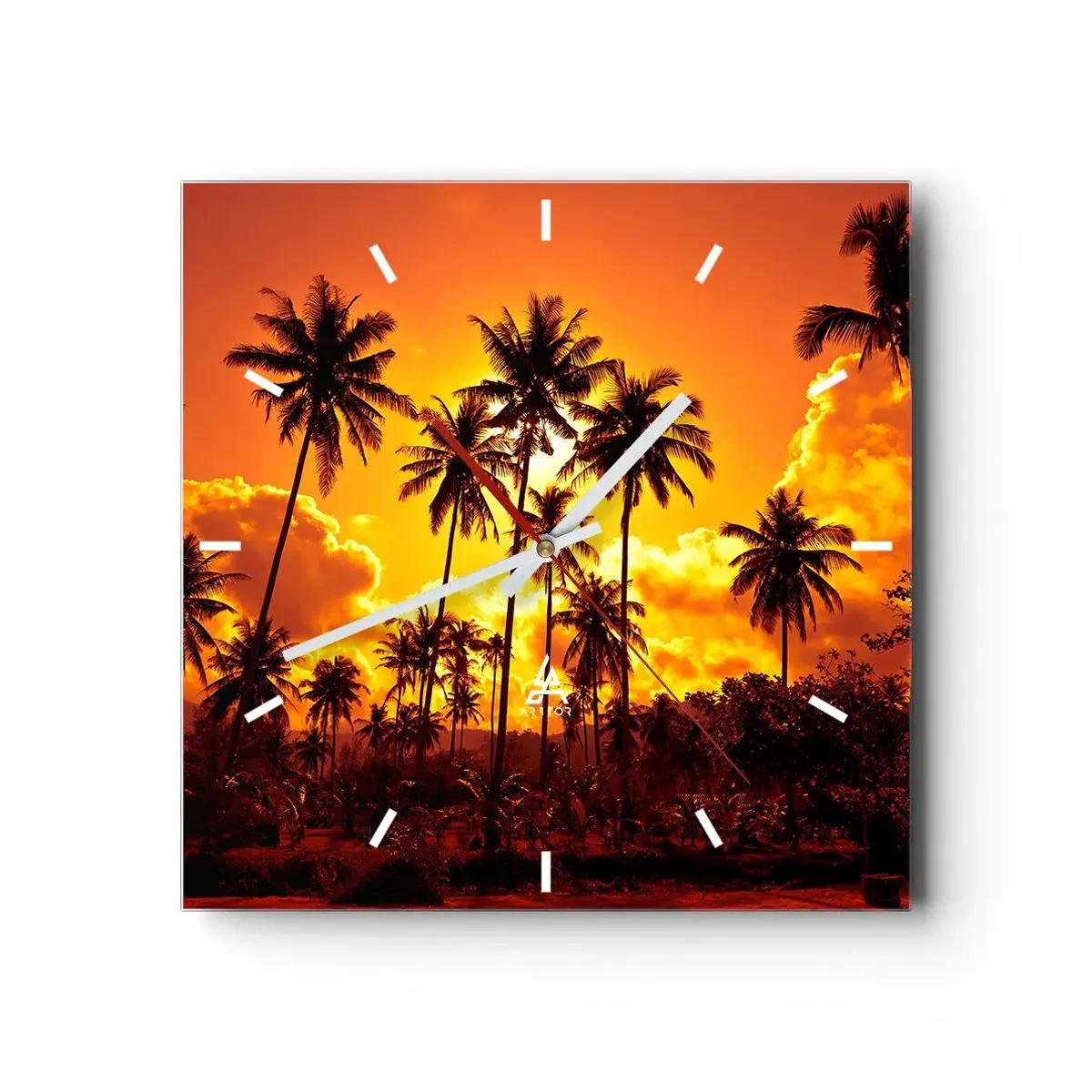 Orologio da parete - Orologio in Vetro - Bruciano i monti, bruciano i boschi - 40x40 cm