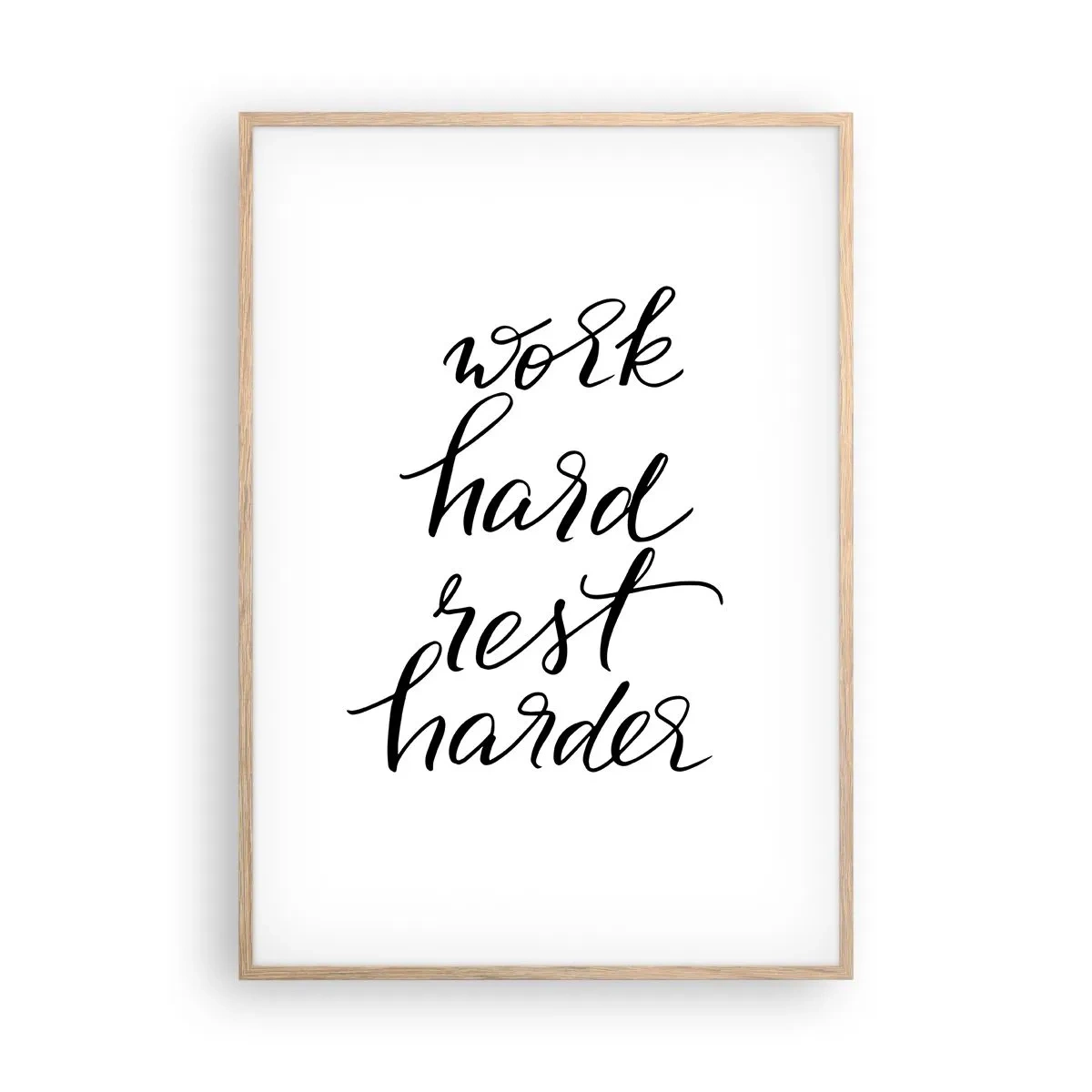 Poster in cornice rovere chiaro - L'equilibrio della vita - 70x100 cm