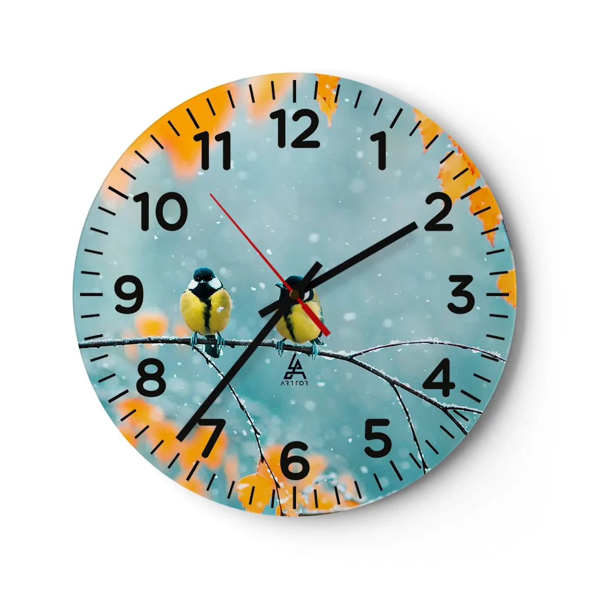 Orologio da parete - Orologio in Vetro - Pettegolezzi alati - 30x30 cm