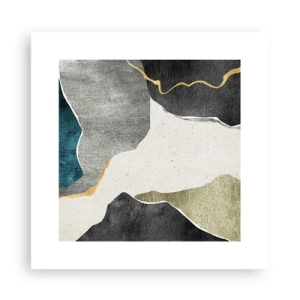 Poster - Composizione mosaico con filo d'oro - 30x30 cm