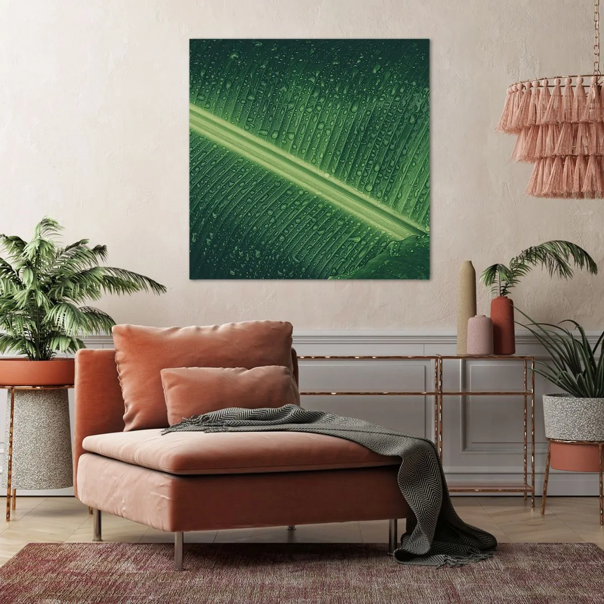 Quadro su tela - Stampe su Tela - La struttura del verde - 70x70 cm
