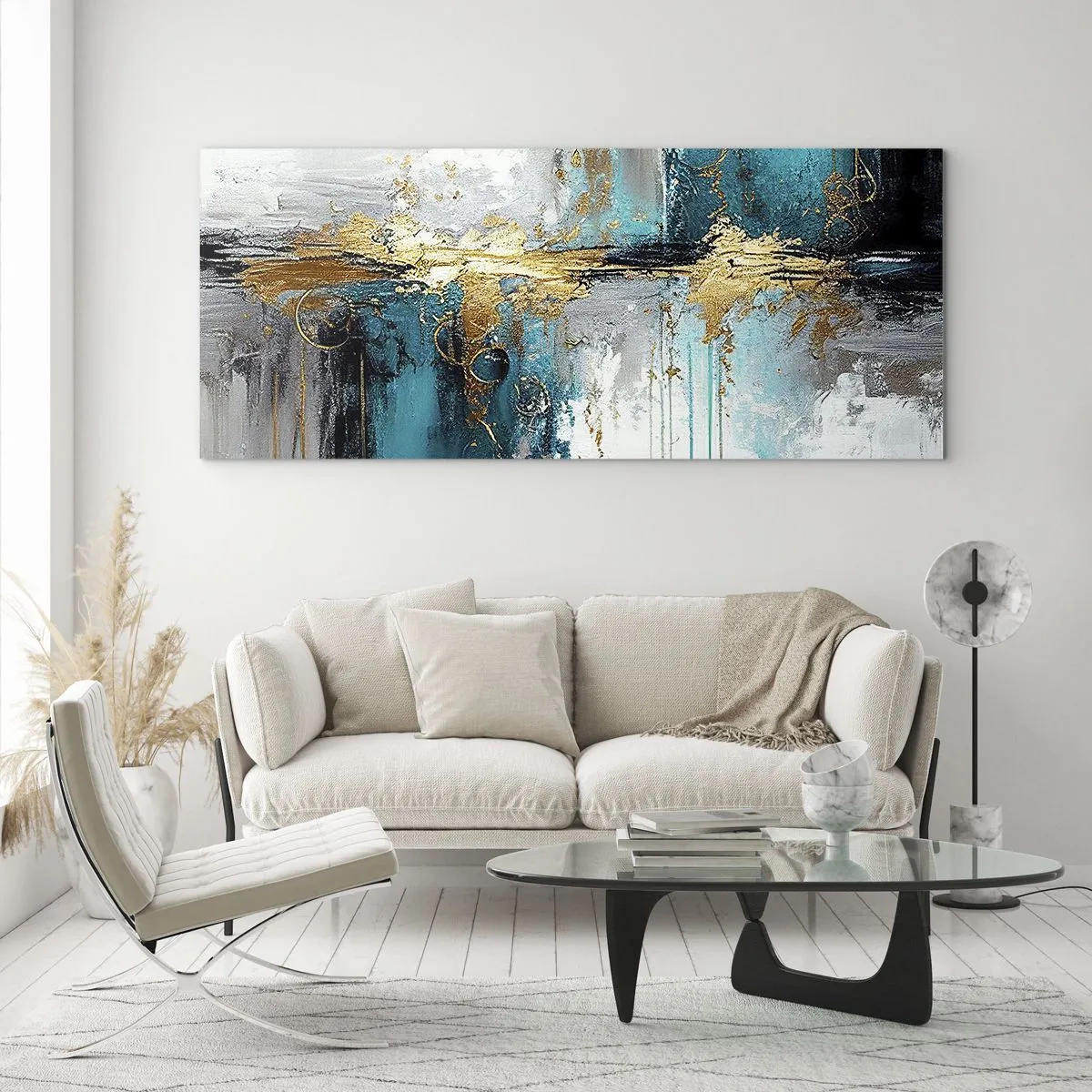 Quadro su vetro - Panta rei - 100x40 cm