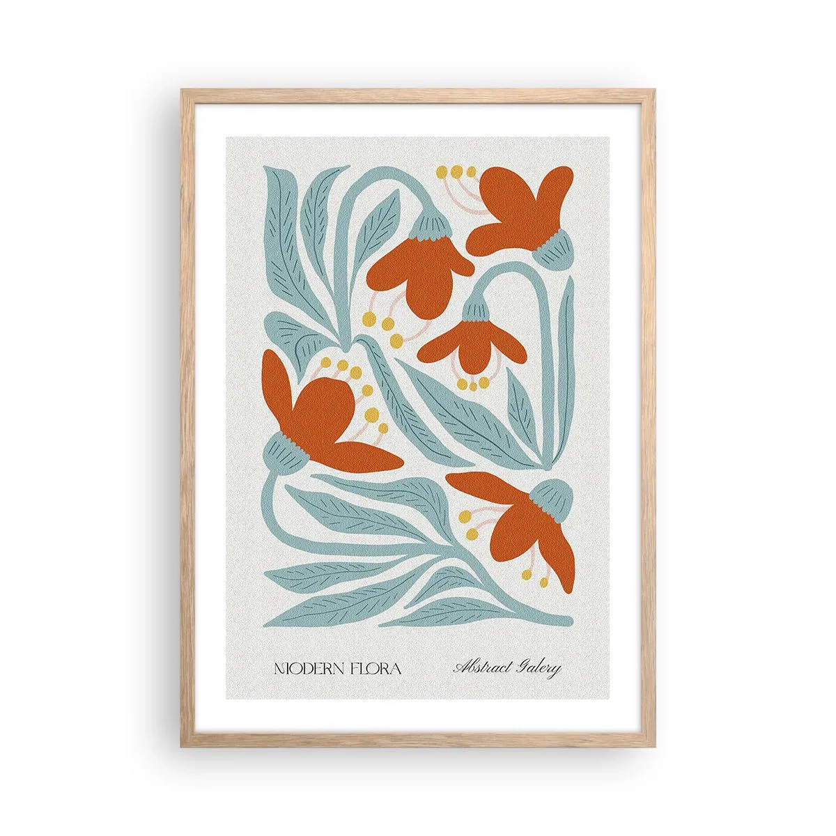 Poster in cornice rovere chiaro - Verso la terra, verso il sole - 50x70 cm