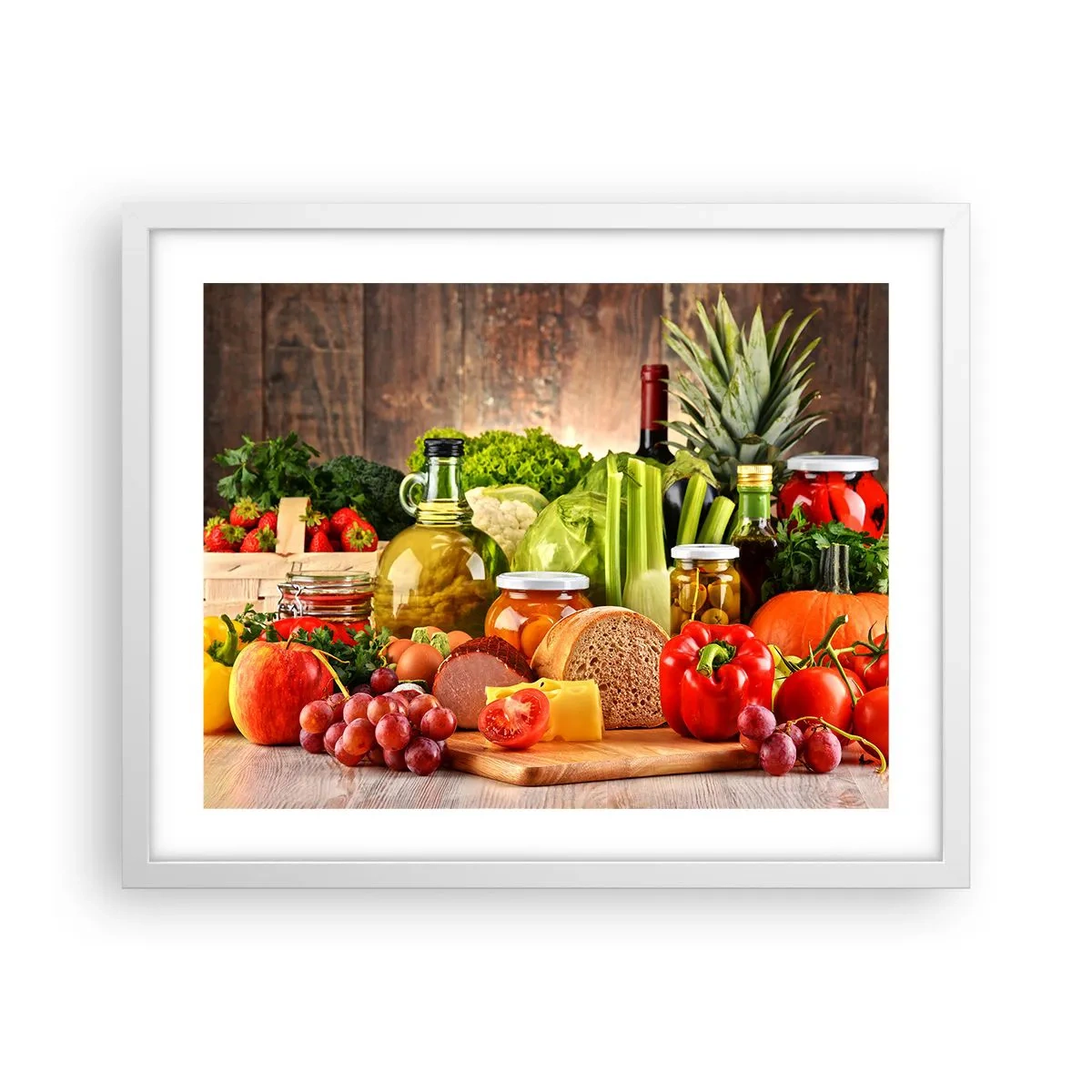 Poster in cornice bianca - Affumicati, arrostiti, marinati - 50x40 cm