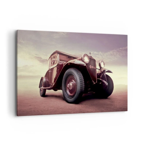 Quadro su tela - Stampe su Tela - Un'auto d'epoca in stile classico contro il cielo - 120x80cm - Torniamo agli anni passati... - Decorazione murale moderna per soggiorno e camera da letto ARTTOR