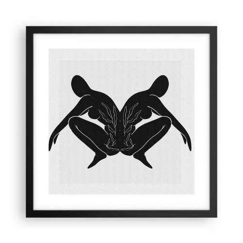 Poster in cornice nera - Anima comune - 40x40 cm