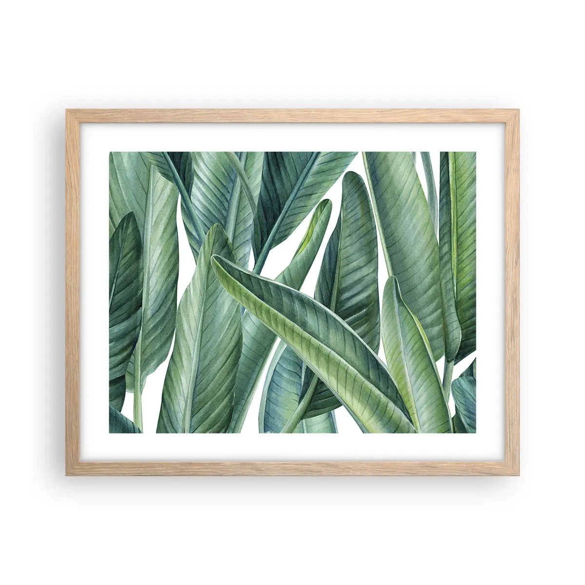 Poster in cornice rovere chiaro - Il verde in sé - 50x40 cm