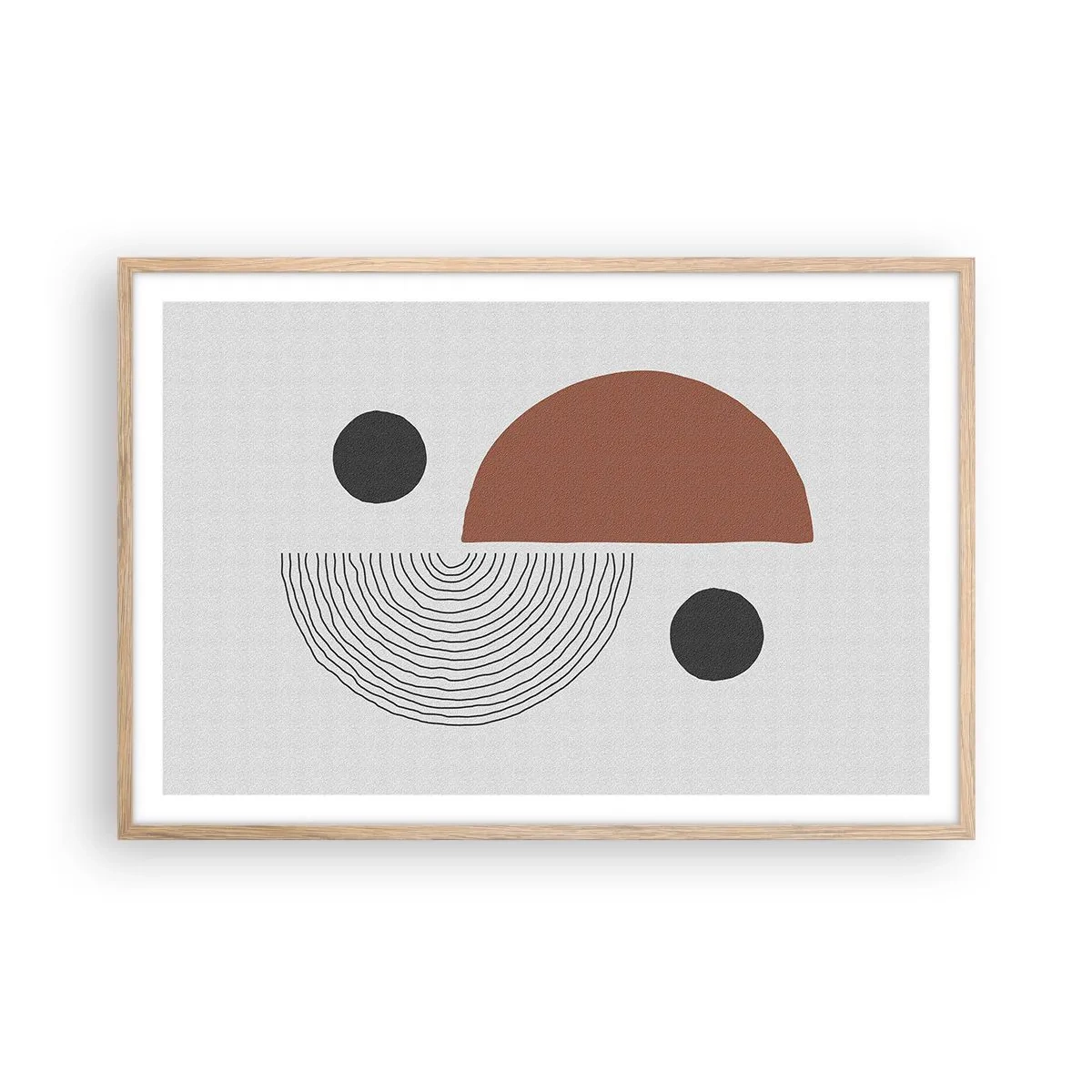 Poster in cornice rovere chiaro - La perfezione del cerchio - 91x61 cm