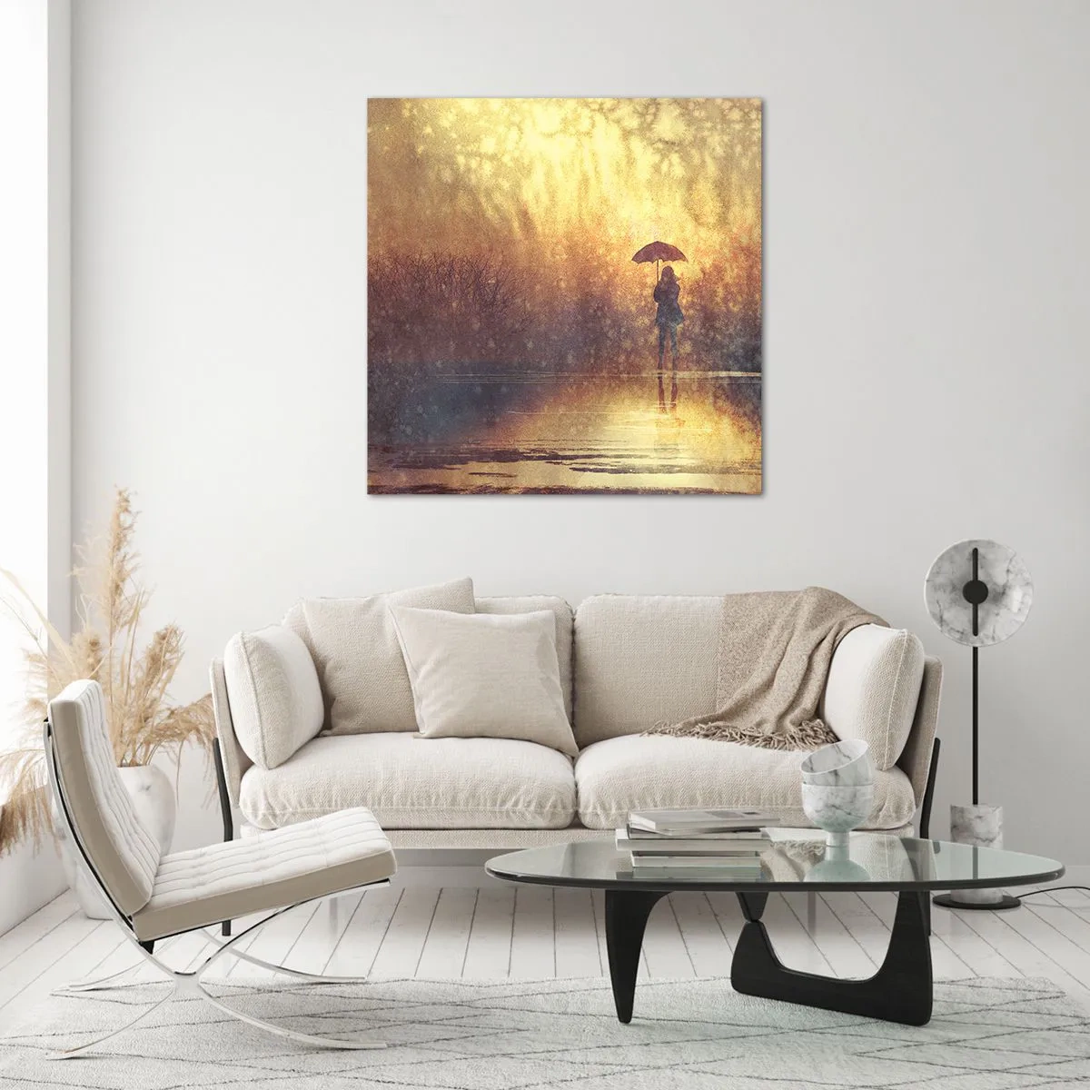 Quadro su vetro - Sento che qualcuno mi guarda - 60x60 cm