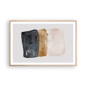 Poster in cornice rovere chiaro - Composizione di colori della terra - 91x61 cm