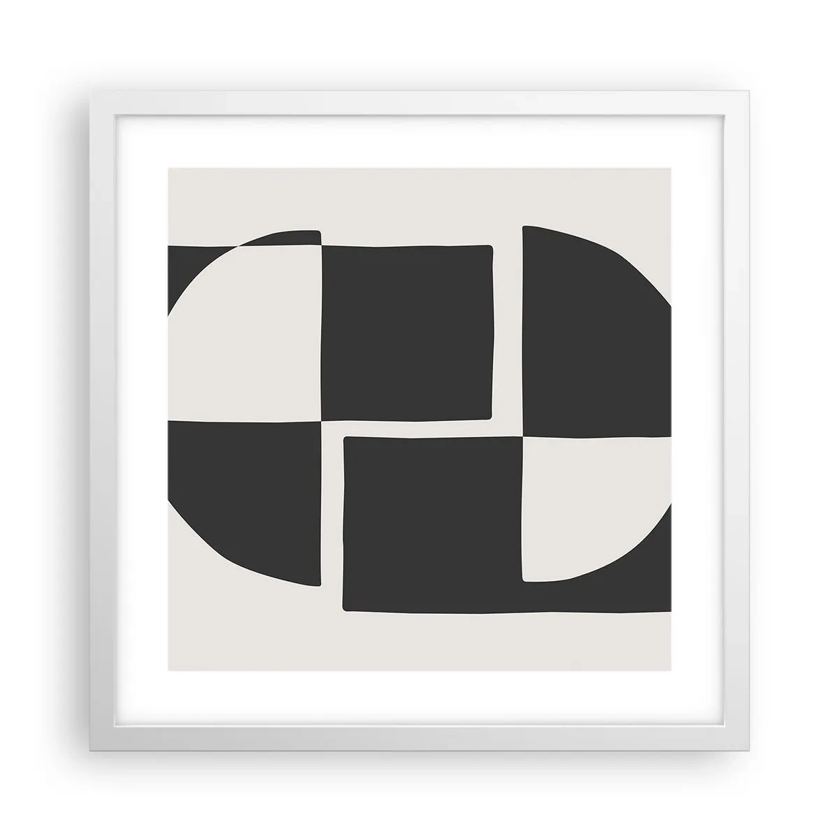 Poster in cornice bianca - Antitesi - sintesi - 40x40 cm