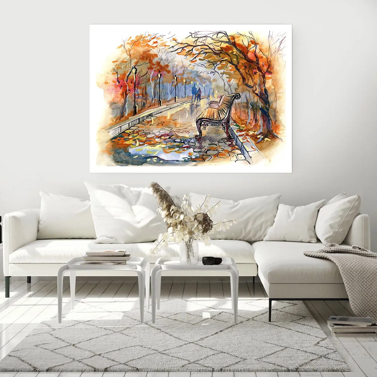 Poster - Passeggiando insieme l'autunno - 70x50 cm