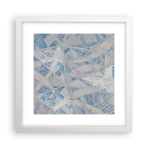 Poster in cornice bianca - Nel labirinto grigioblu - 30x30 cm