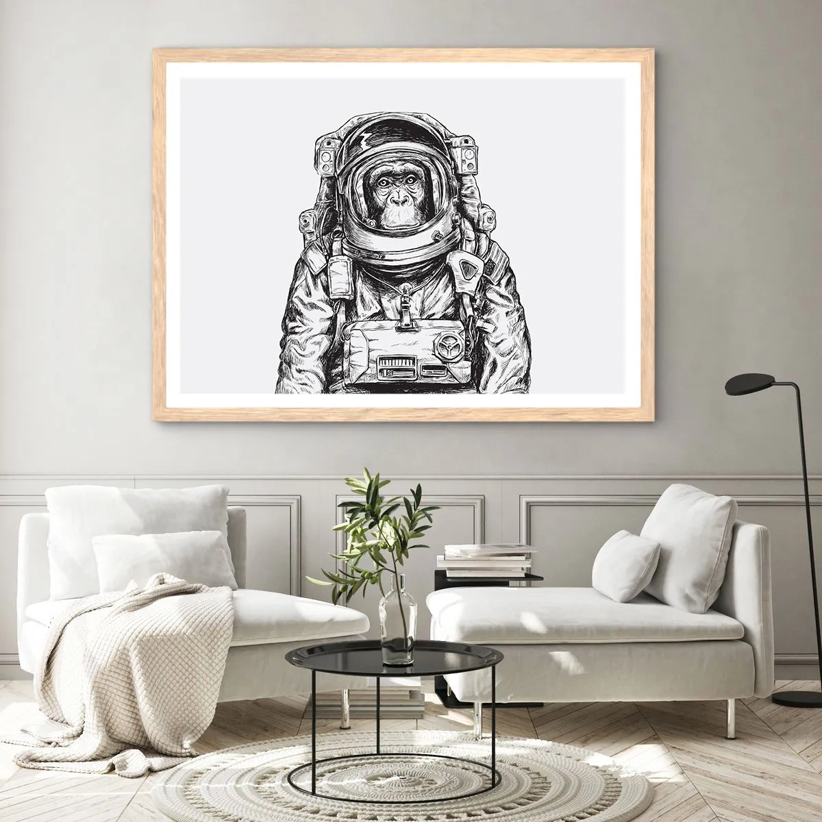 Poster in cornice rovere chiaro - Evoluzione alternativa - 91x61 cm