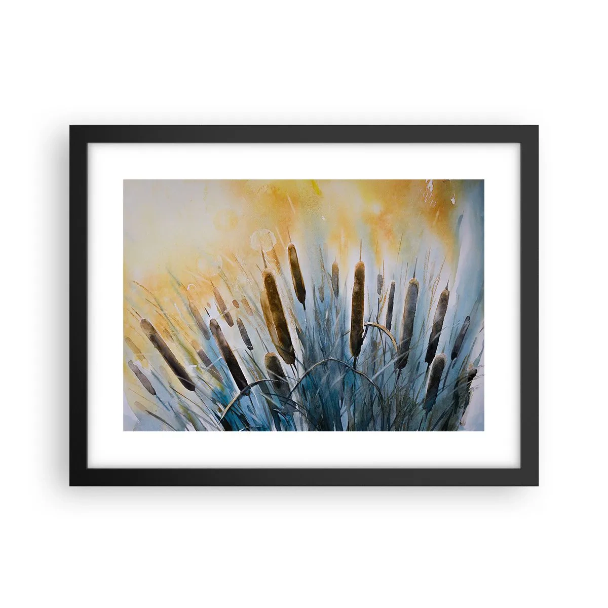 Poster in cornice nera - Fresco dell'acqua, calore del sole - 40x30 cm