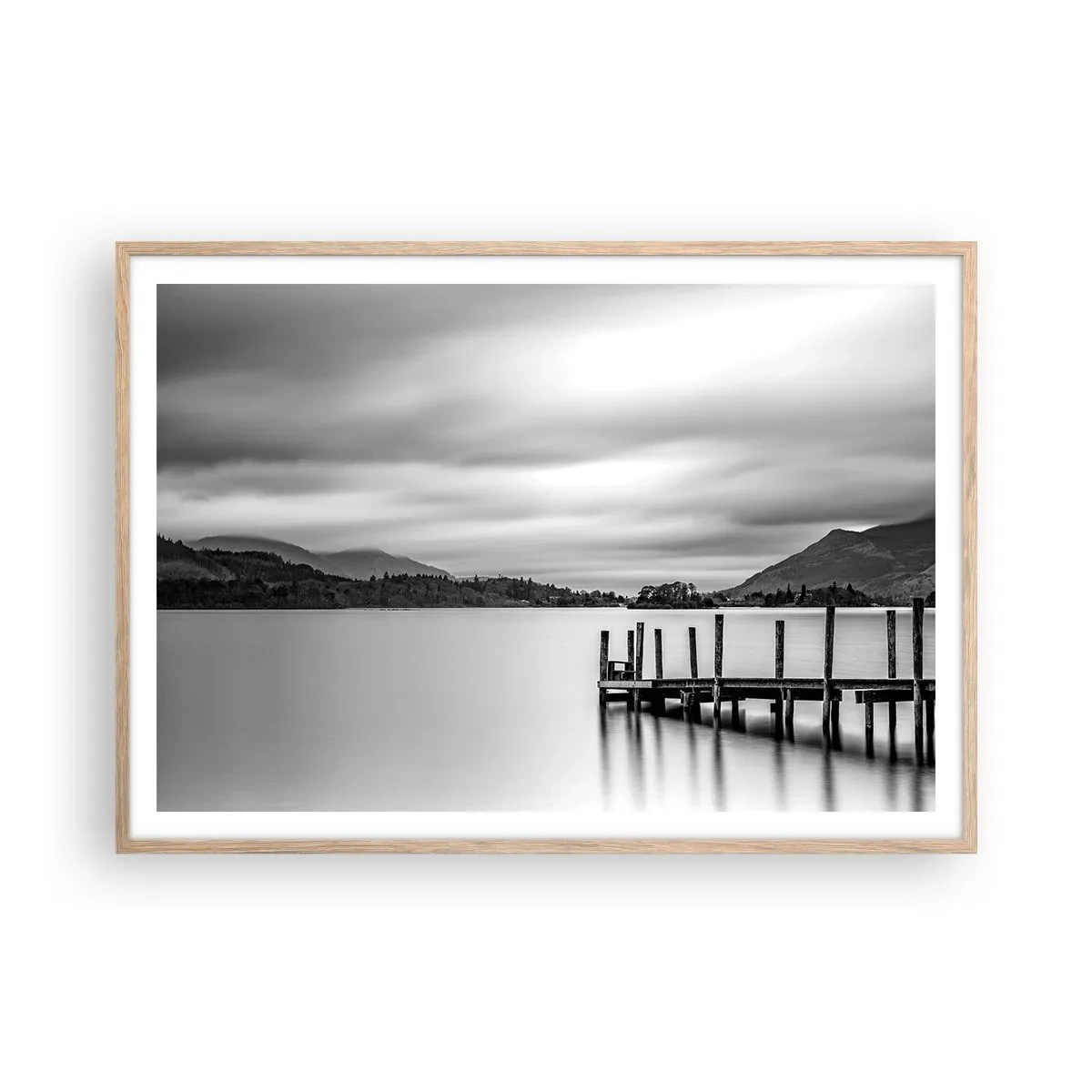 Poster in cornice rovere chiaro - Mitezza e forza - 100x70 cm