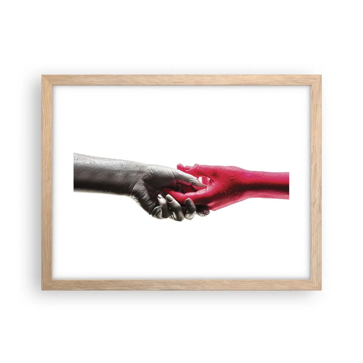 Poster in cornice rovere chiaro - Insieme, sebbene diversi - 40x30 cm