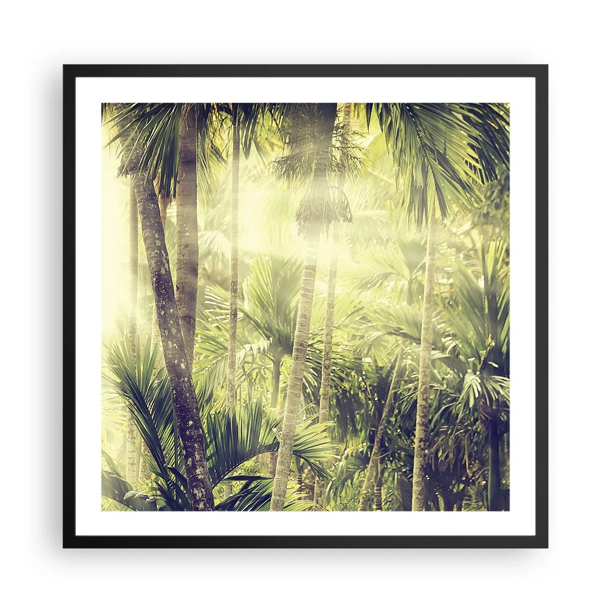 Poster in cornice nera - Nell'afa verde - 60x60 cm