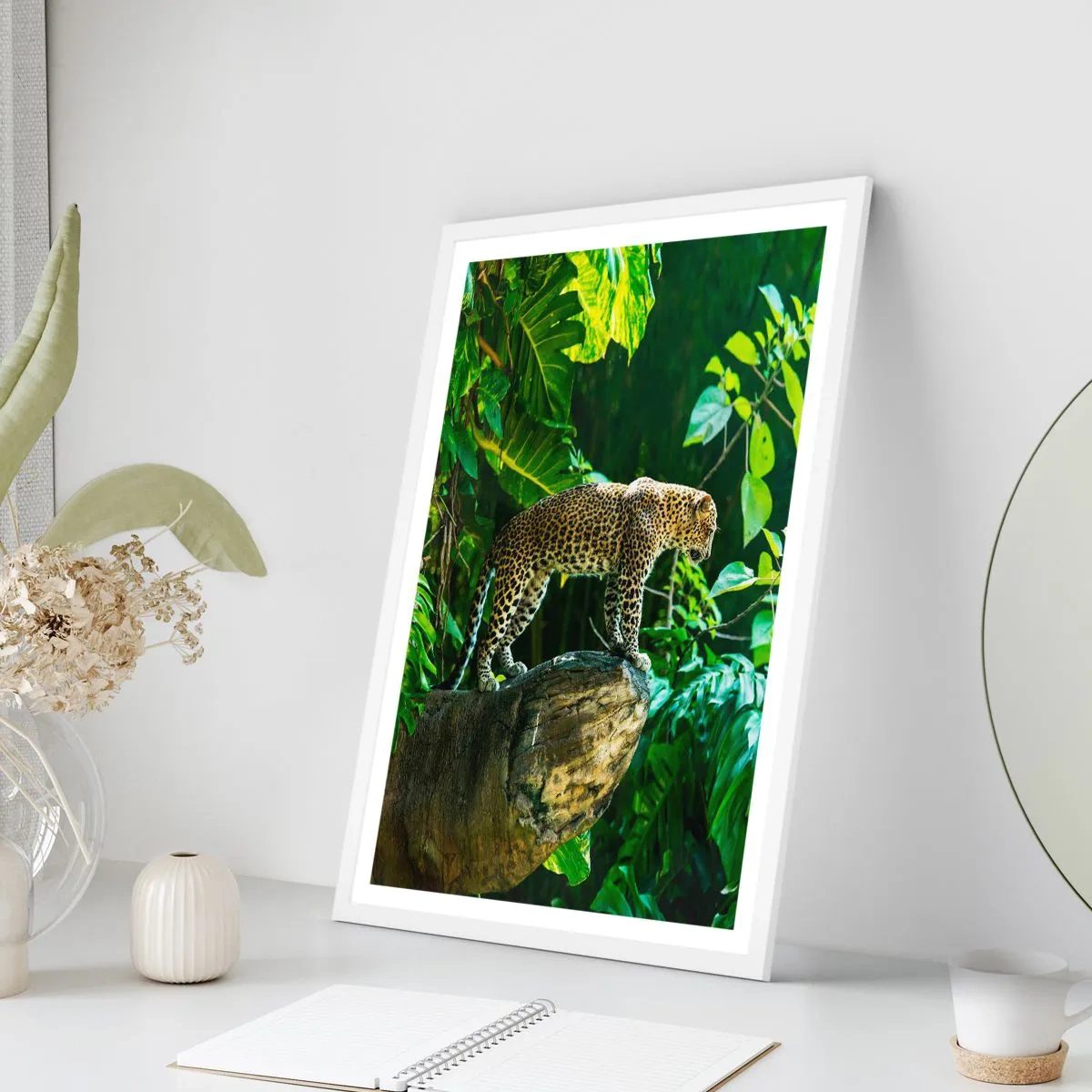 Poster in cornice bianca - A caccia? - 50x70 cm
