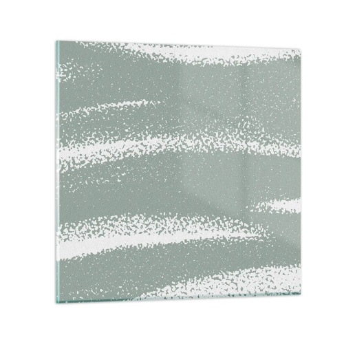 Quadro su vetro - Astrazione in clima invernale - 30x30 cm