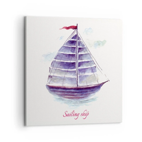 Quadro su tela - Stampe su Tela - Gonfie vele e mare calmo - 50x50 cm