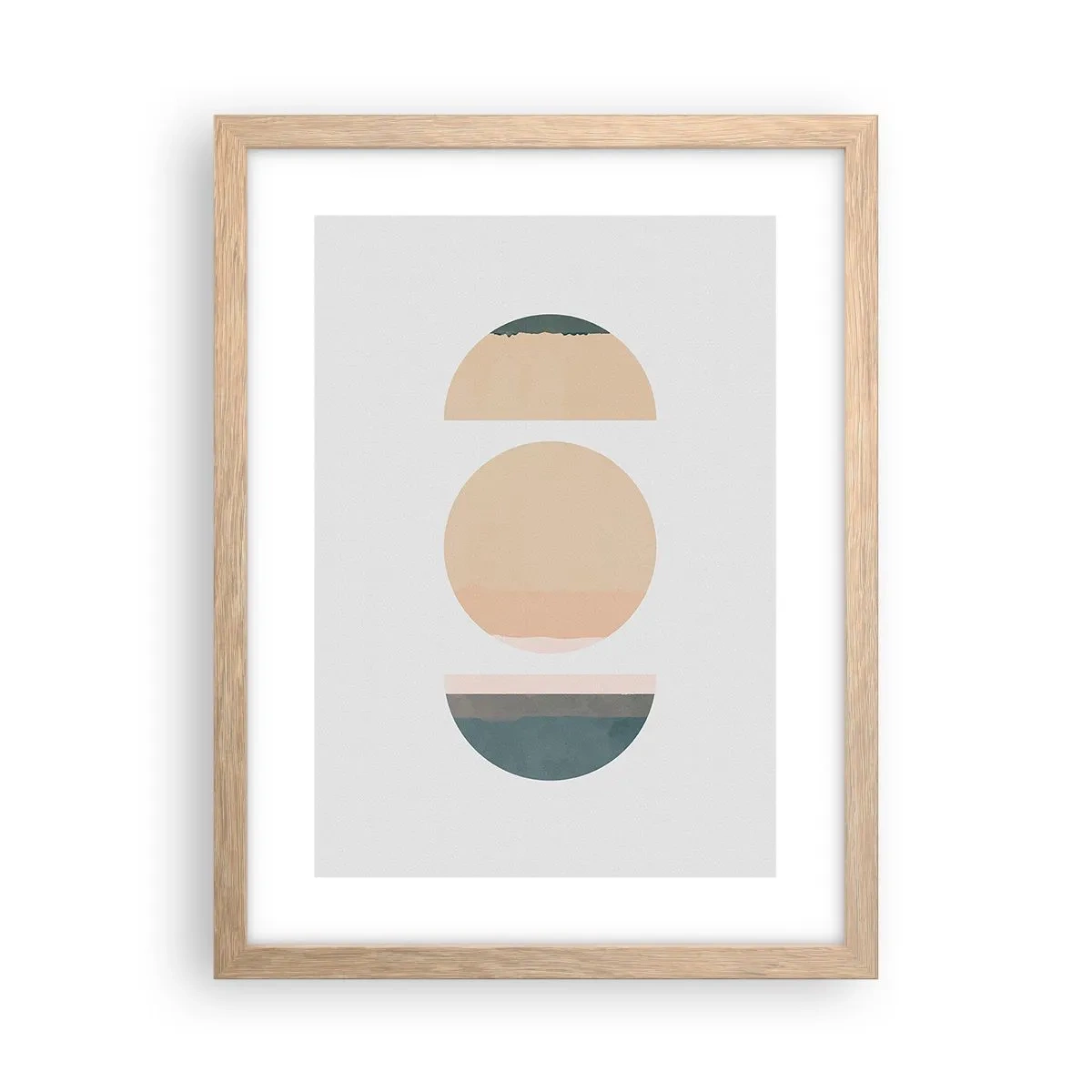 Poster in cornice rovere chiaro - Un cerchio dopo l'altro - 30x40 cm