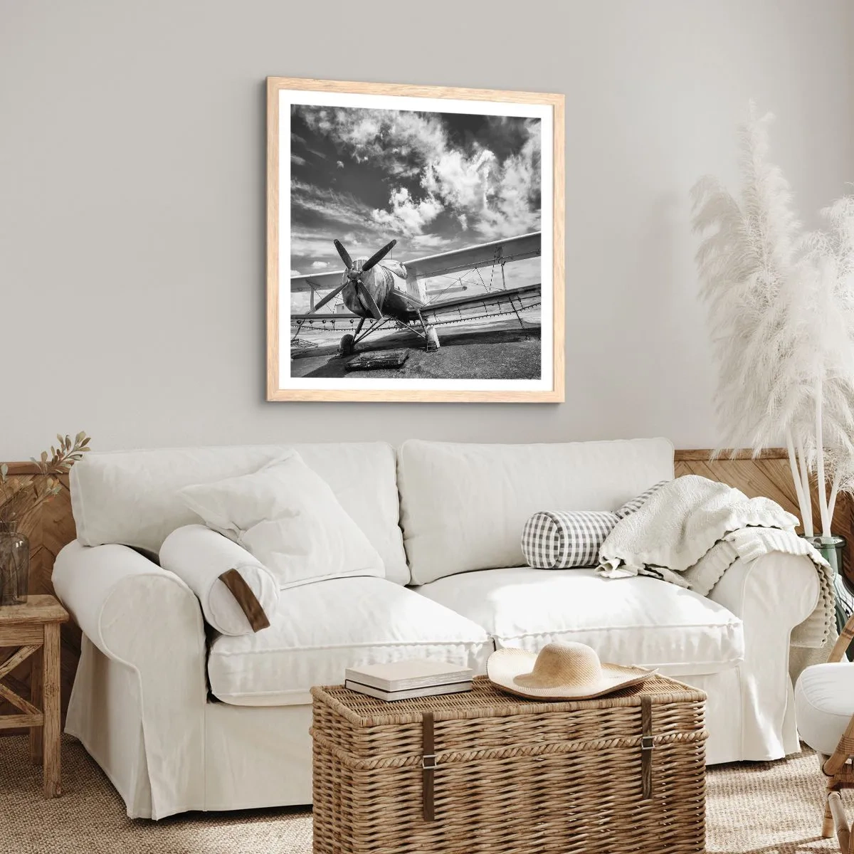 Poster in cornice rovere chiaro - Non vedo l'ora! - 60x60 cm