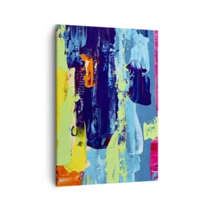Quadro su tela - Stampe su Tela - Composizione astratta di colori in forma dinamica - 50x70cm - La vita è bella! - Decorazione murale moderna per soggiorno e camera da letto ARTTOR